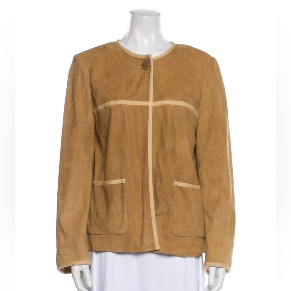 St. John Collection Camel Suede Jacket
